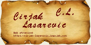 Ćirjak Lašarević vizit kartica